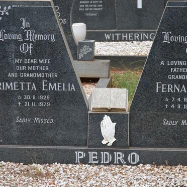PEDRO Fernandez 1924-1994 &amp; Primetta Emelia 1925-1979