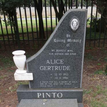 PINTO Alice Gertrude 1913-1986