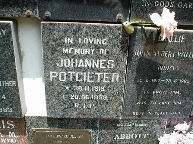 POTGIETER Johannes 1919-1959