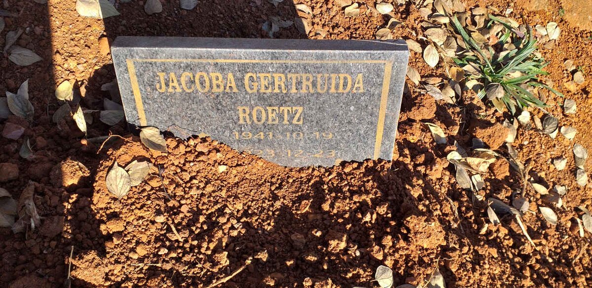 ROETZ Jacoba Gertruida 1941-2023