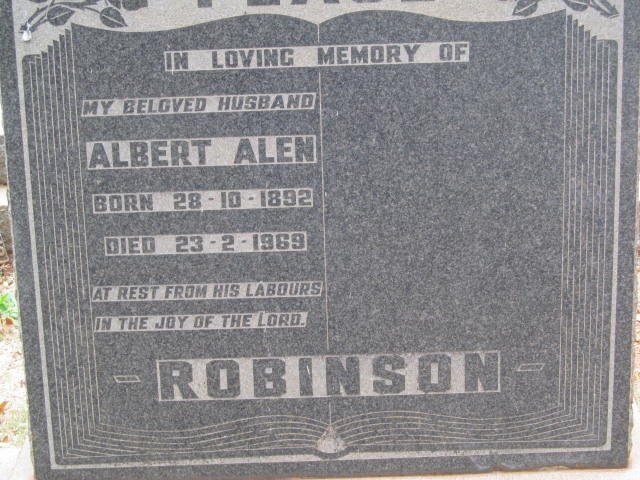 ROBINSON Albert Alen 1892-1969