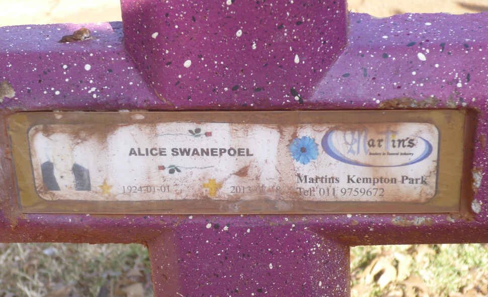 SWANEPOEL Alice 1924-2013