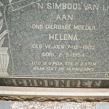 SCHOONBEE Helena nee VILJOEN 1903-1954