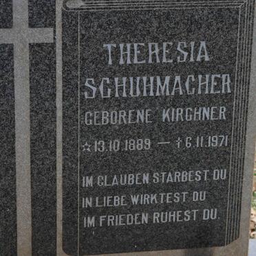 SCHUHMACHER Theresia nee KIRCHNER 1889-1971
