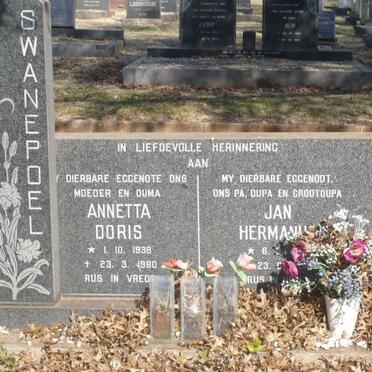 SWANEPOEL Jan Hermanus 1934-2007 &amp; Annetta Doris 1938-1980 _1