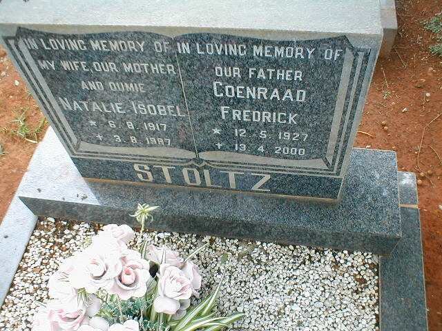 STOLTZ Coenraad Frederick 1927-2000 &amp; Natalie Isobel 1917-1987