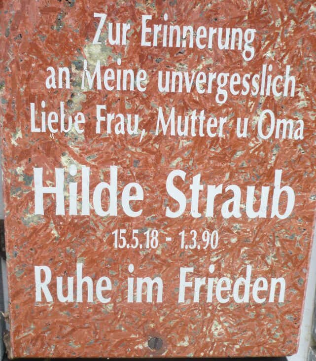 STRAUB Hilde 1918-1990