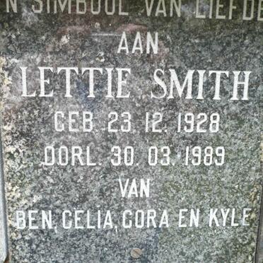 SMITH Lettie 1928-1989