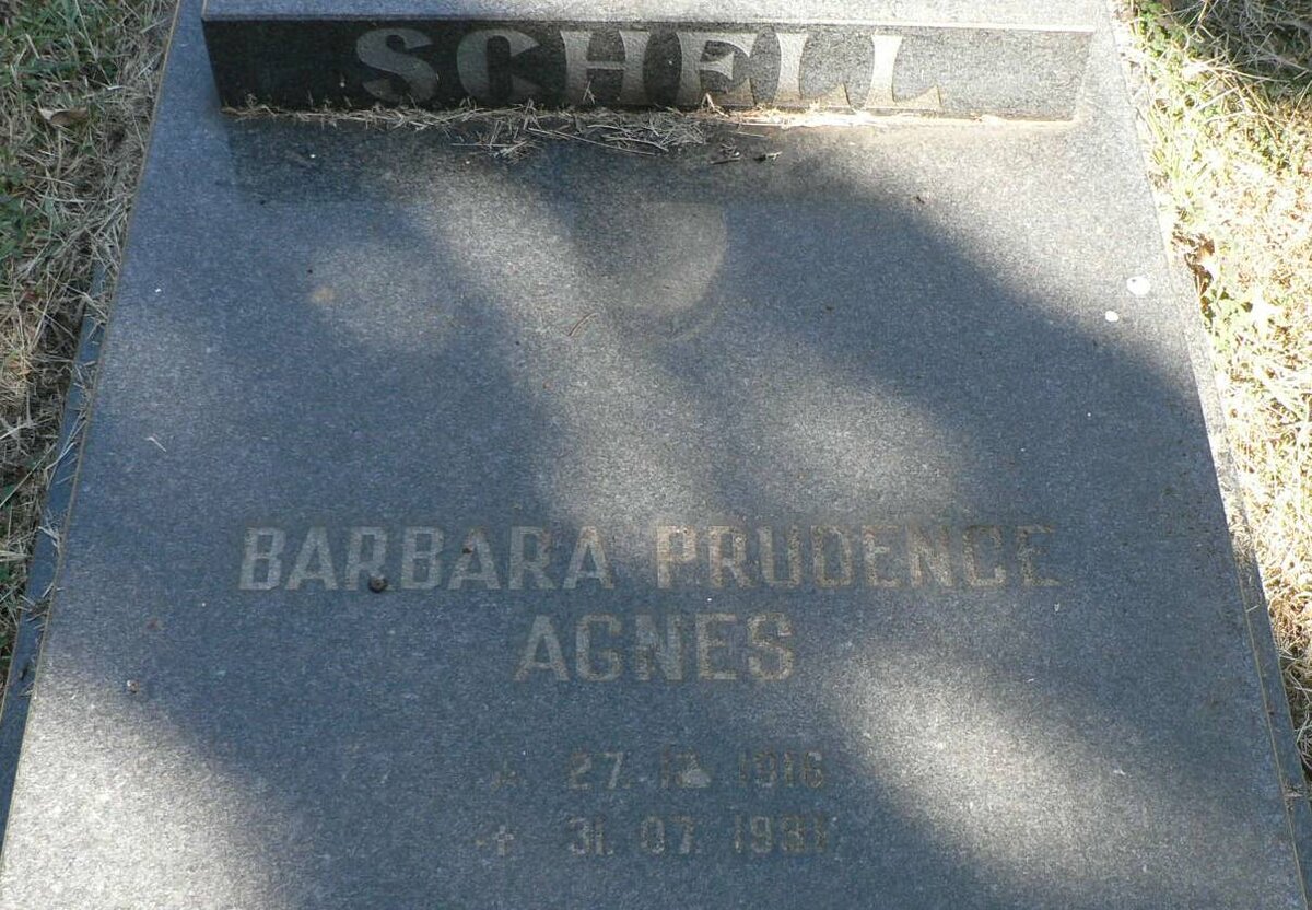 SCHELL Barbara Prudence Agnes 1916-1991
