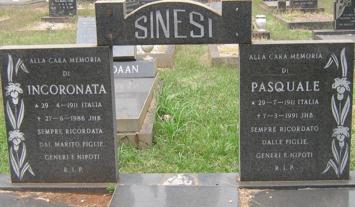 SINESI Incoronata 1911-1986 &amp; Pasquale 1911-1991