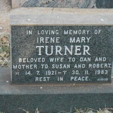 TURNER Irene Mary 1921-1983