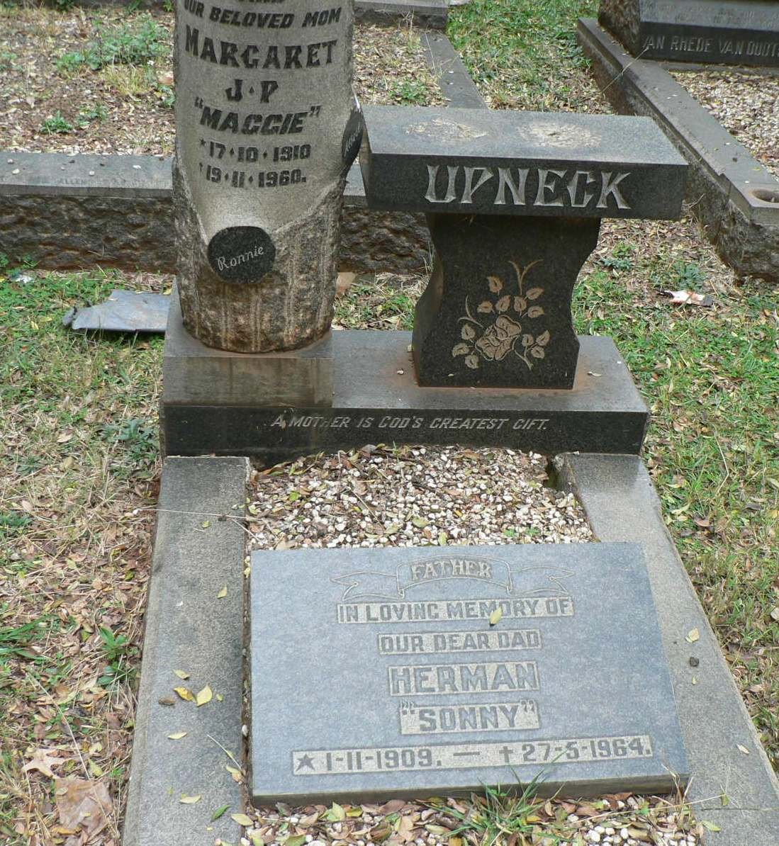 UPNECK Herman 1909-1964 &amp; Margaret J.P. 1910-1960