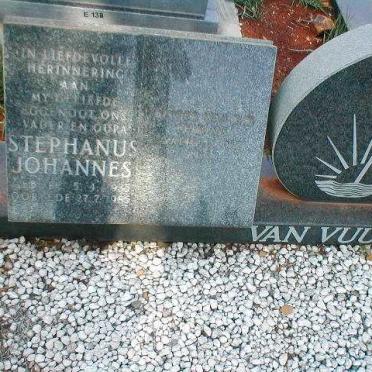 VUUREN Stephanus Johannes, van 1935-1985