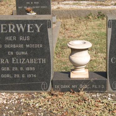 VERWEY Cornelius Tobias 1901-1974 &amp; Sara Elizabeth 1898-1974