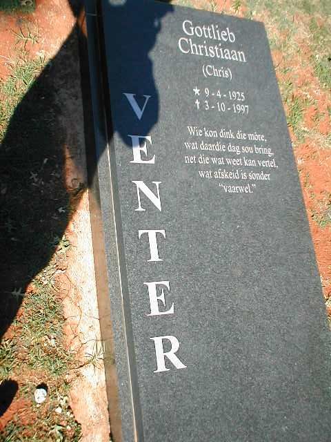 VENTER Gottlieb Christiaan 1925-1997
