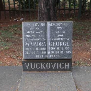 VUCKOVICH George 1901-1989 &amp; Mamora 1899-1981