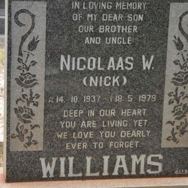 WILLIAMS Nicolaas W. 1937-1979