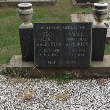 WARBURTON Cecil Hesketh 1891-1972 &amp; Natalie Muriel May 1901-1975