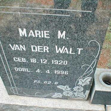 WALT Marie M., van der 1920-1996