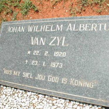 ZYL Johan Wilhelm Albertus, van 1920-1973