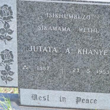 KHANYE Jutata A. 1887-1953