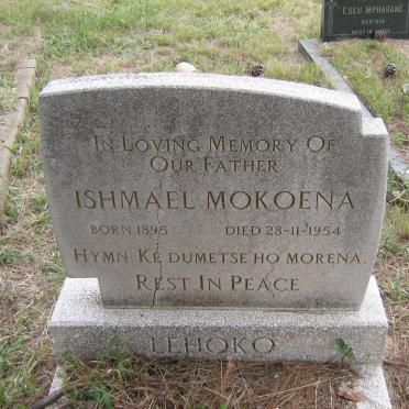 LEHOKO Ishmael Mokoena 1895-1954