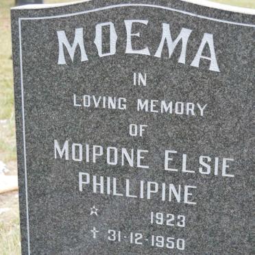 MOEMA Moipone Elsie Phillipine 1923-1950