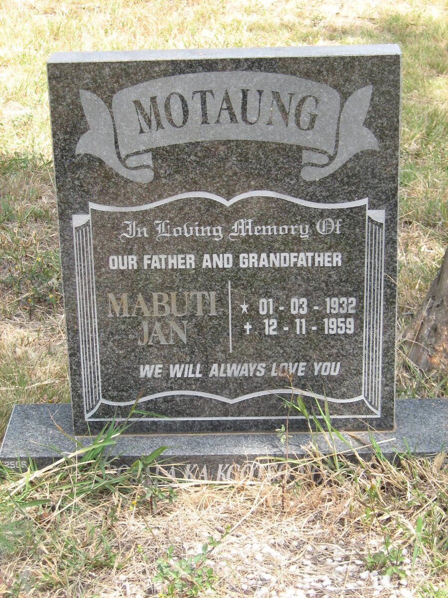 MOTAUNG Mabuti Jan 1932-1959