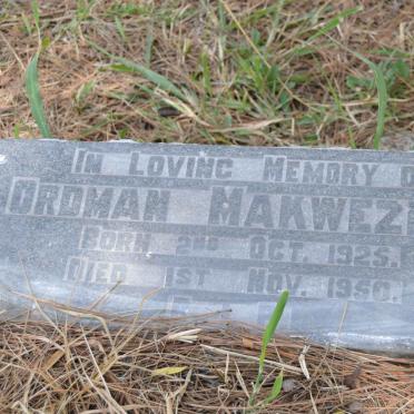 MAKWEZELA Ordman 1925-1950