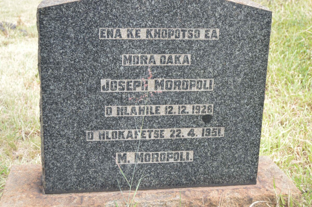 MOROPOLI Joseph 1926-1951