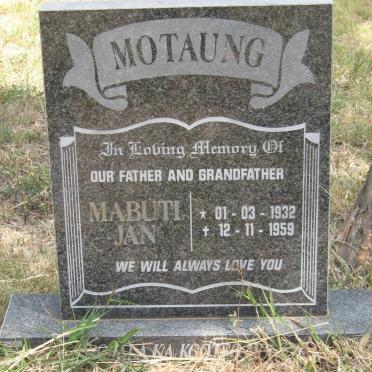MOTAUNG Mabuti Jan 1932-1959
