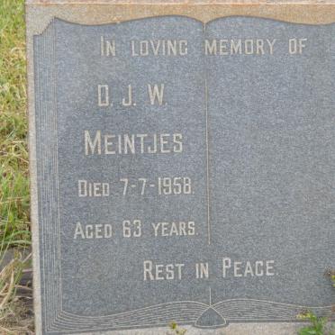 MEINTJES D.J.W. -1958