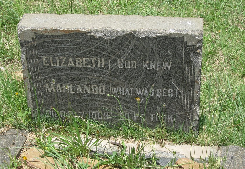 MAHLANGO Elizabeth -1963