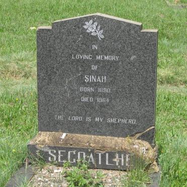 SEGOATLHE Sinah 1890-1964