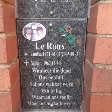 ROUX Willem, le 1967- &amp; Louisa 1971-2005