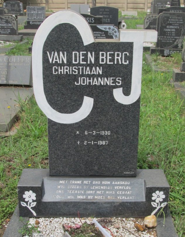 BERG Christiaan Johannes, van den 1930-1987