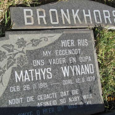 BRONKHORST Mathys Wynand 1921-1978