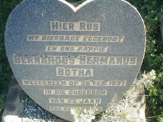 BOTHA Bernardus Hermanus -1937