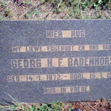 BADENHORST Georg H.F. 1872-1955