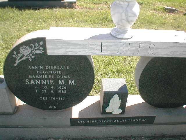 BEER Sannie M.M., de 1926-1985