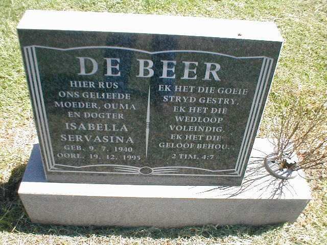 BEER Isabella Servasina, de 1940-1995