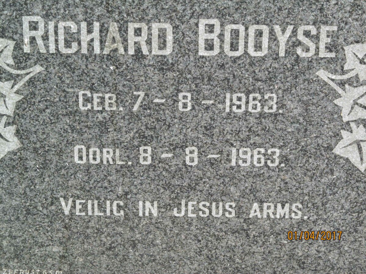 BOOYSE Richard 1963-1963