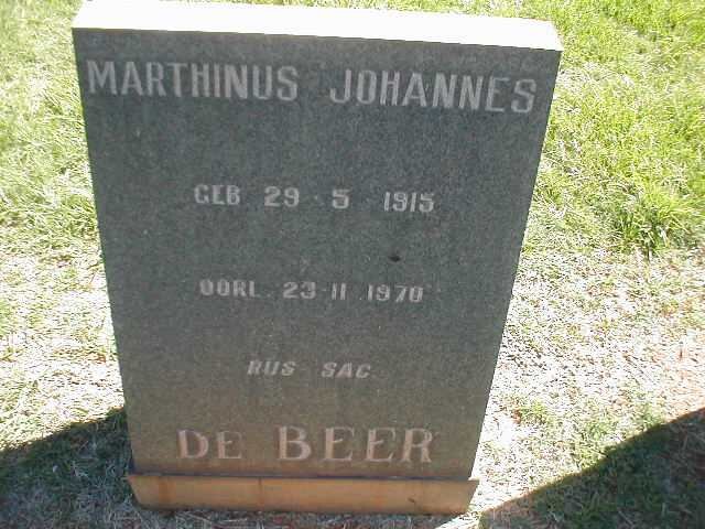 BEER Marthinus Johannes, de 1915-1970