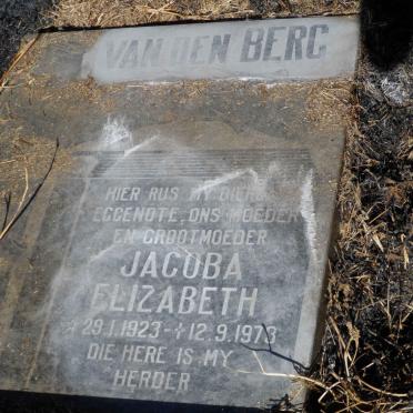 BERG Jacoba Elizabeth, van den 1923-1973