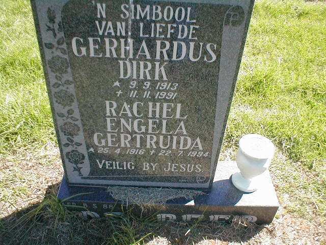 BEER Gerhardus Dirk 1913-1991 &amp; Rachel Engela Gertruida 1916-1994