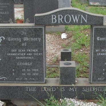 BROWN George 1906-1992 &amp; Margaret 1912-1986
