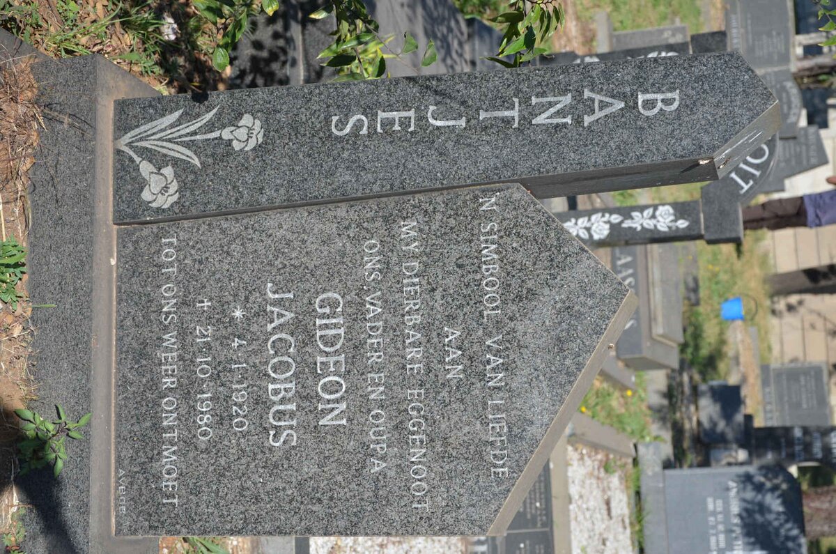 BANTJES Gideon Jacobus 1920-1980