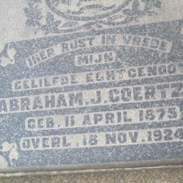 COERTZEN Abraham J. 1875-1924