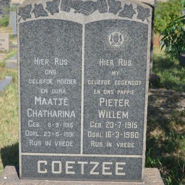 COETZEE Pieter Willem 1915-1960 &amp; Maatjē Chatharina 1915-1991