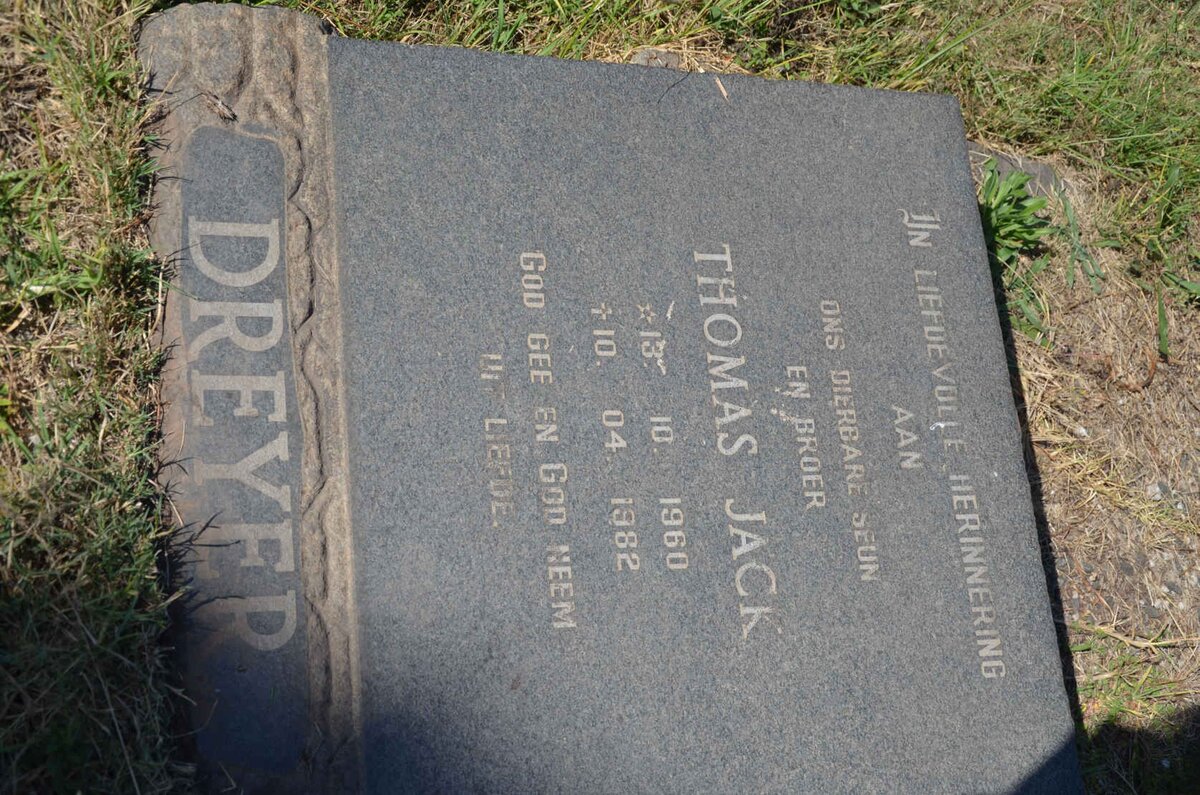 DREYER Thomas Jack 1960-1982